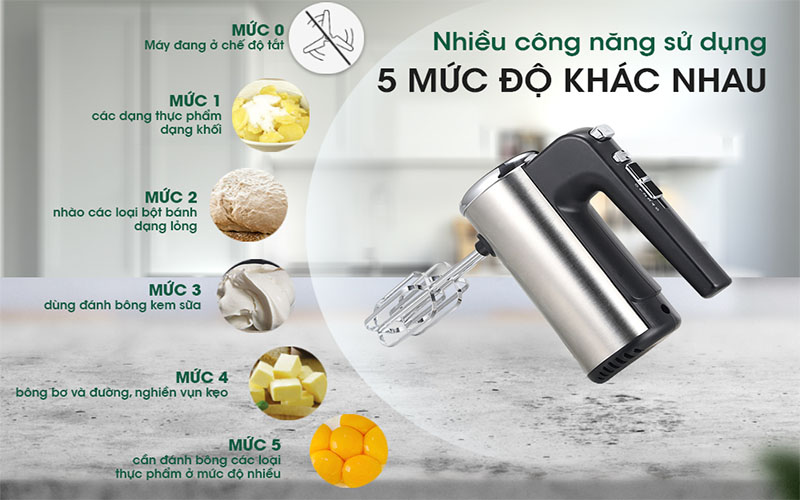 Máy đánh trứng cầm tay FujiMaster FJM-1122 - Hàng chính hãng