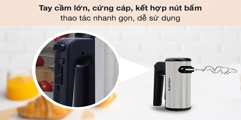 Thiết kế tay cầm của Máy đánh trứng cầm tay Hafele HH-B400A 
