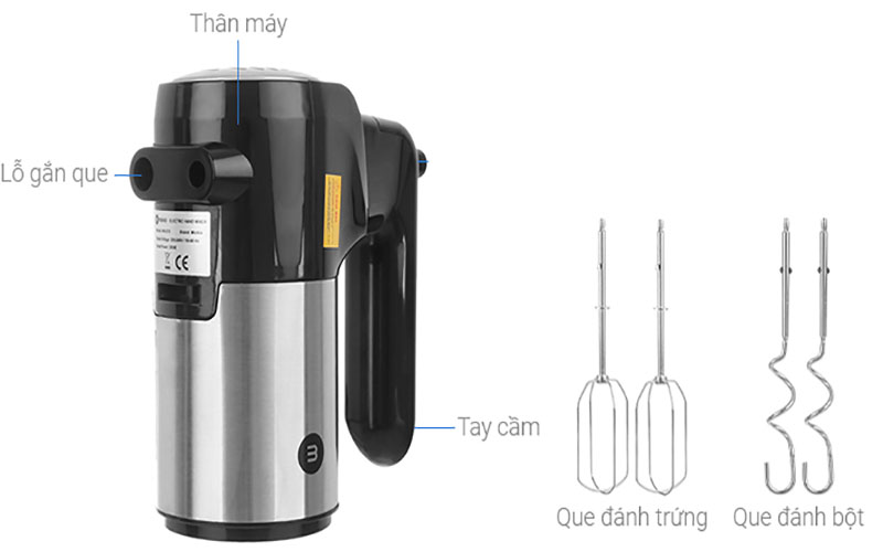 Máy đánh trứng cầm tay Mishio MK-215 - Hàng chính hãng