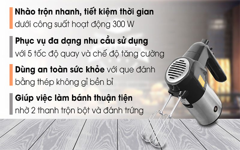 Máy đánh trứng cầm tay Mishio MK-215 - Hàng chính hãng