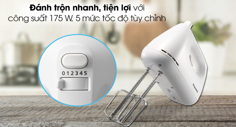 Máy đánh trứng cầm tay Panasonic MK-GH3WRA - Hàng chính hãng
