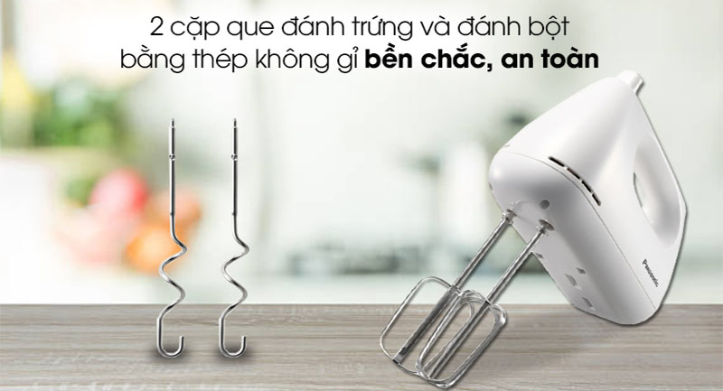 Máy đánh trứng cầm tay Panasonic MK-GH3WRA - Hàng chính hãng