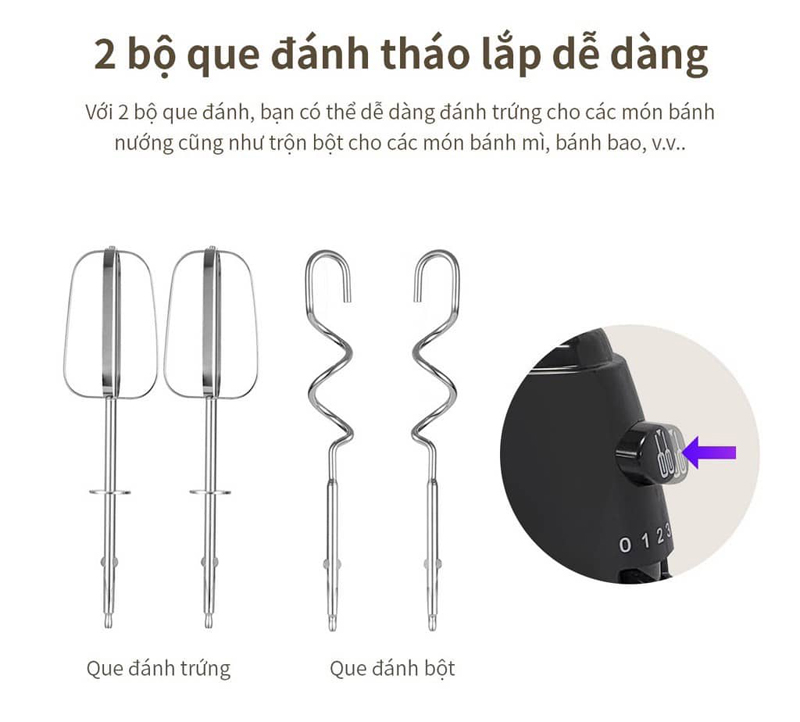 2 bộ que đánh làm bằng thép A3 mạ Chrome 