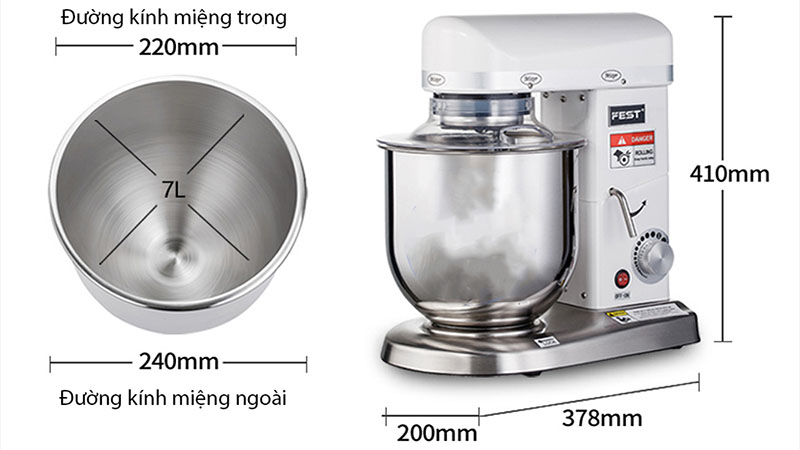 Máy đánh trứng để bàn Fest RC7L - Hàng chính hãng