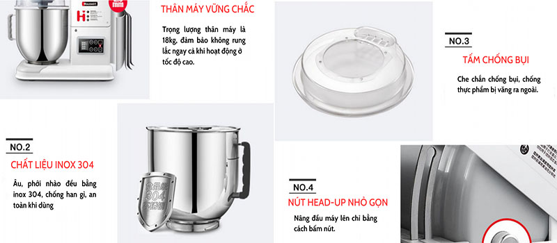 Thiết kế của Máy đánh trứng trộn bột Hauswirt M6