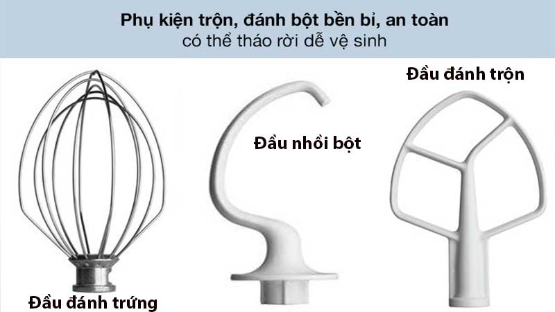 Máy trộn bột KitchenAid 5KSM6583PWH - Hàng chính hãng