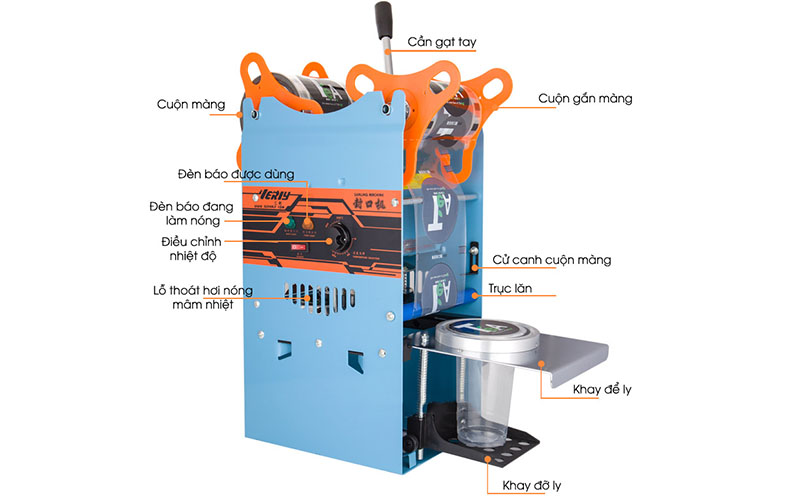 Máy dập cốc bằng tay Verly WY-802F - Hàng chính hãng