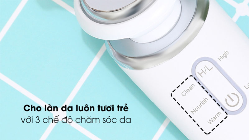 3 chế độ chăm sóc da của Máy massage đẩy tinh chất Halio Ion Cleansing & Moisturizing