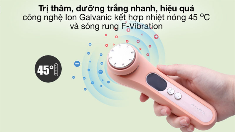 Máy massage đẩy tinh chất Halio Ion Hot & Cool Beauty Device - Hàng chính hãng