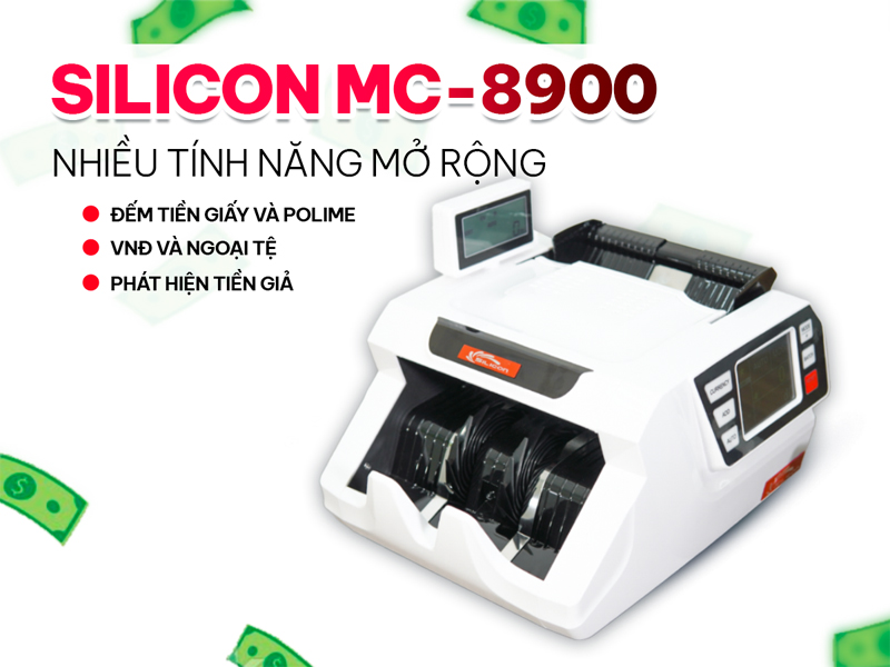Máy đếm tiền Silicon MC-8900 - Hàng chính hãng