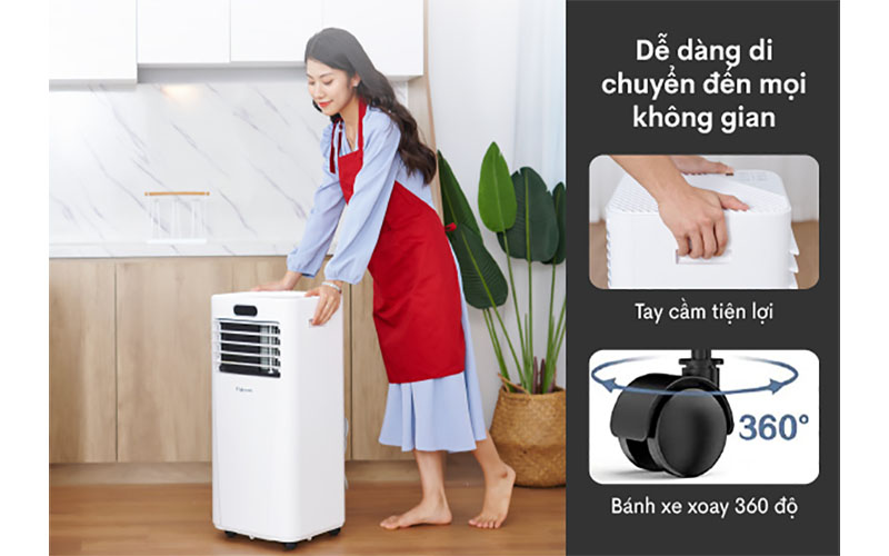 Máy điều hòa di động thông minh FujiHome PAC09 - Hàng chính hãng