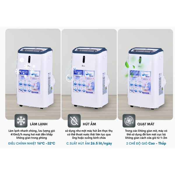 Máy điều hòa di động thông minh FujiE MPAC12 - Hàng chính hãng