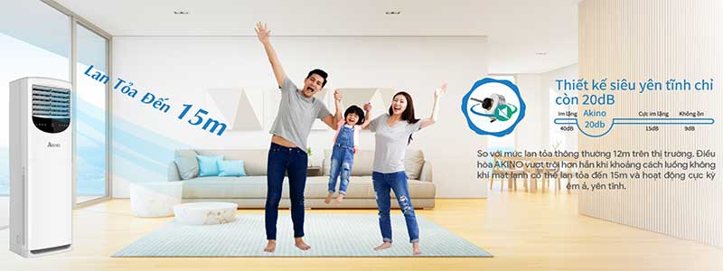 Độ ồn của Điều hòa tủ đứng Akino 3HP TL-FL28FSA1FA