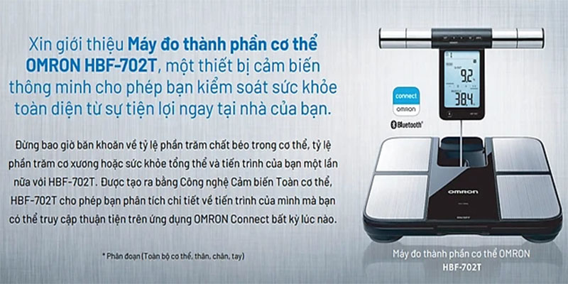 Máy đo thành phần cơ thể Omron HBF-702T - Hàng chính hãng