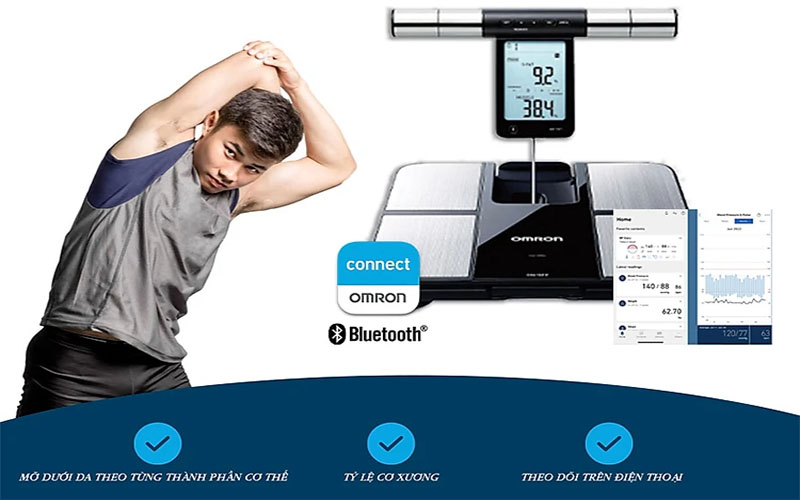 Máy đo thành phần cơ thể Omron HBF-702T - Hàng chính hãng