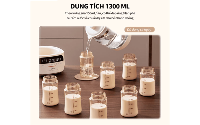 Dung tích của Máy đun nước hâm sữa Bear WW-5H12N