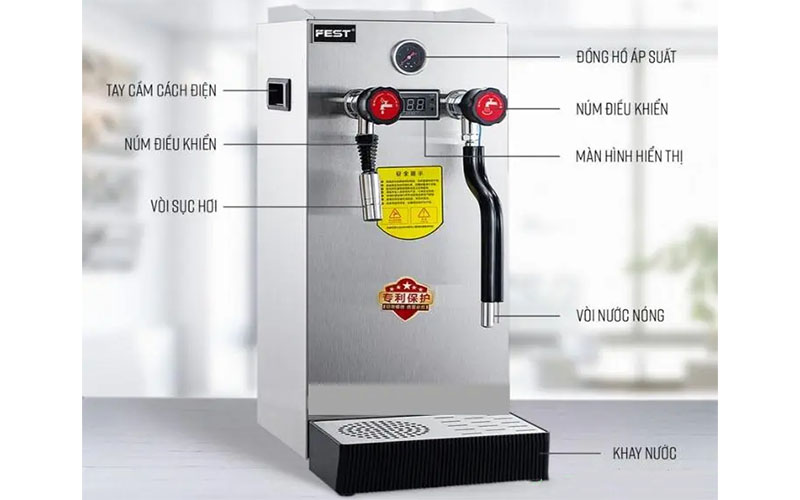 Máy đun nước, sục sữa áp suất cao Fest RC-800H - Hàng chính hãng