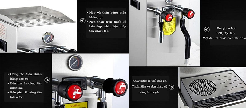 Máy đun nước, sục sữa áp suất cao Fest RC-800H - Hàng chính hãng