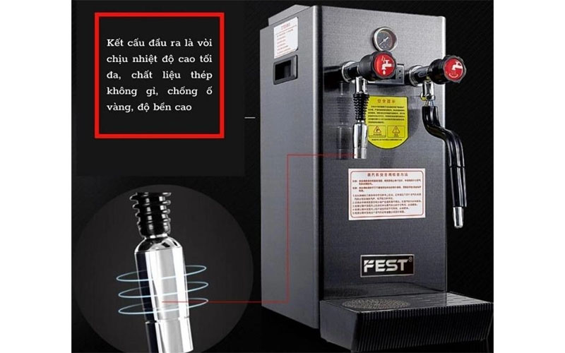 Máy đun nước, sục sữa áp suất cao Fest RC-800H - Hàng chính hãng