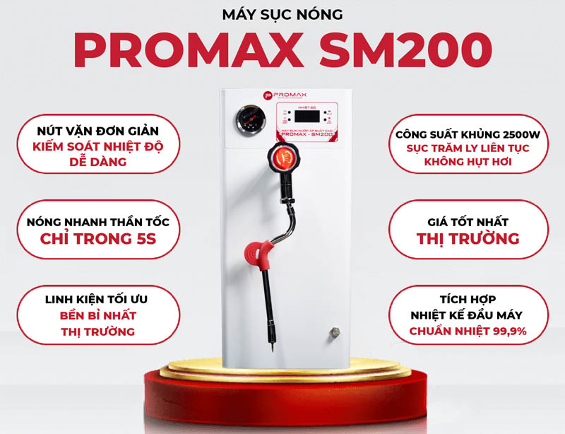 Máy sục sữa áp suất cao Promax SM200 - Hàng chính hãng