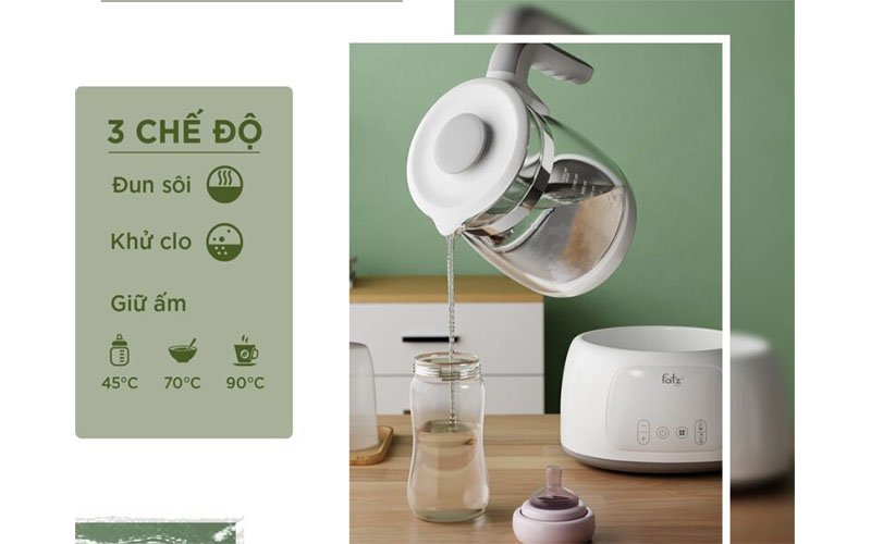 Máy đun và hâm nước pha sữa Quick 16 Fatzbaby FB3506HB - Hàng chính hãng