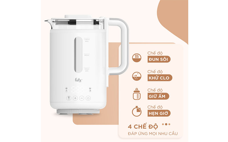 Máy đun và hâm nước pha sữa Fatzbaby Quickpro 3 FB3700MX - Hàng chính hãng