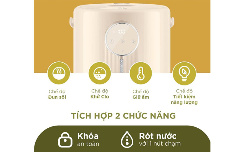 Máy đun và hâm nước pha sữa Smart 7 Fatzbaby FB3851HW - Hàng chính hãng