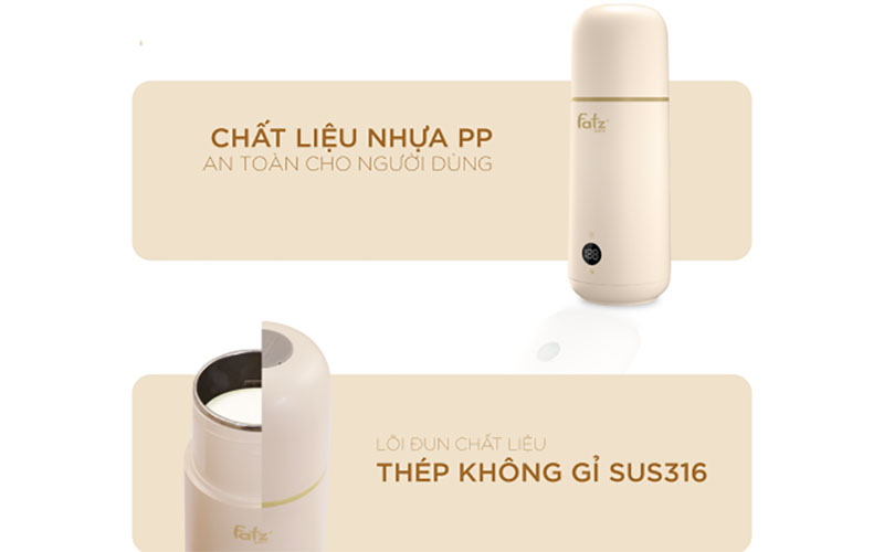 Máy đun và hâm nước pha sữa cầm tay Fatzbaby Smast 2 FB3625VA - Hàng chính hãng