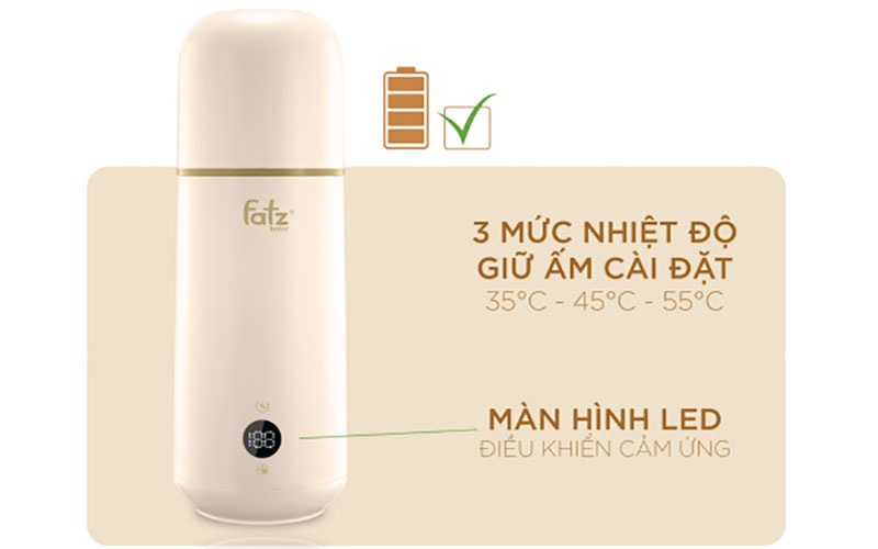 Máy đun và hâm nước pha sữa cầm tay Fatzbaby Smast 2 FB3625VA - Hàng chính hãng