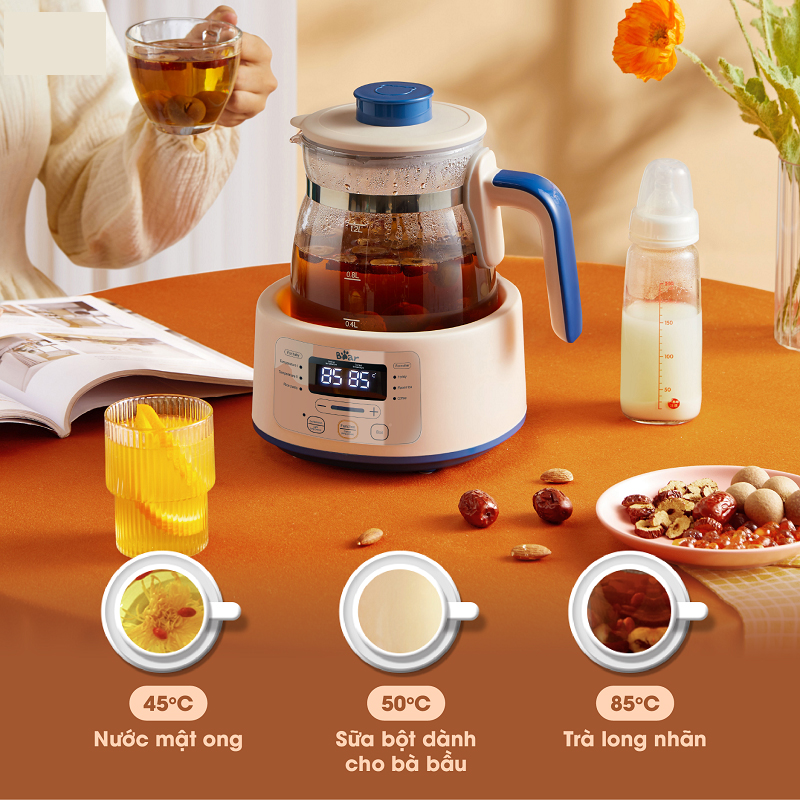 Máy đun và hâm sữa đa năng Bear TNQ-D12D1 - Hàng chính hãng