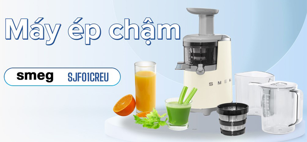 Máy ép chậm SMEG SJF01CREU 535.43.625 - Hàng chính hãng