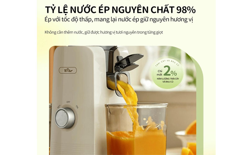 Máy ép chậm Bear SJ-4H01T - Hàng chính hãng