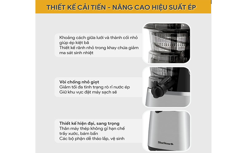 Máy ép chậm BlueStone SJB-6557 - Hàng chính hãng