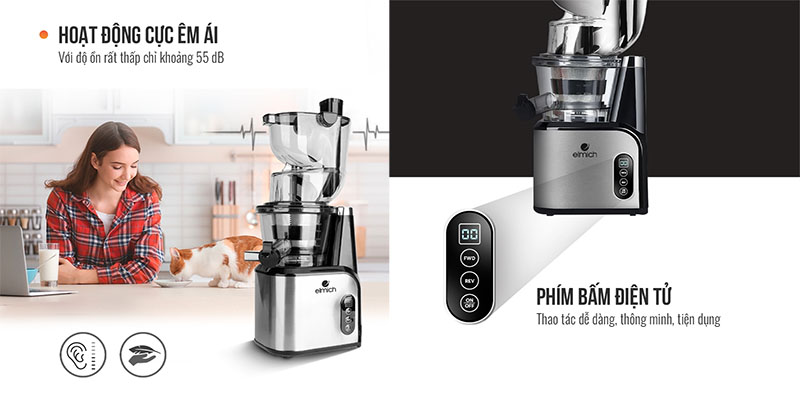 Máy ép chậm Elmich JEE-3898 - Hàng chính hãng