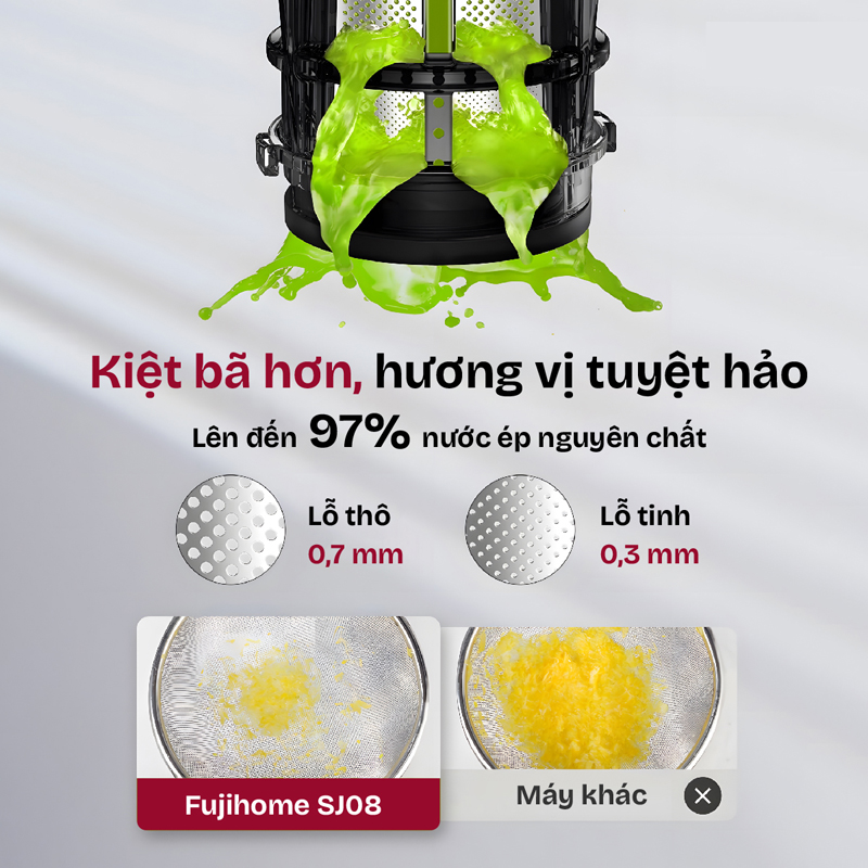Máy ép chậm Fujihome SJ08 - Hàng chính hãng