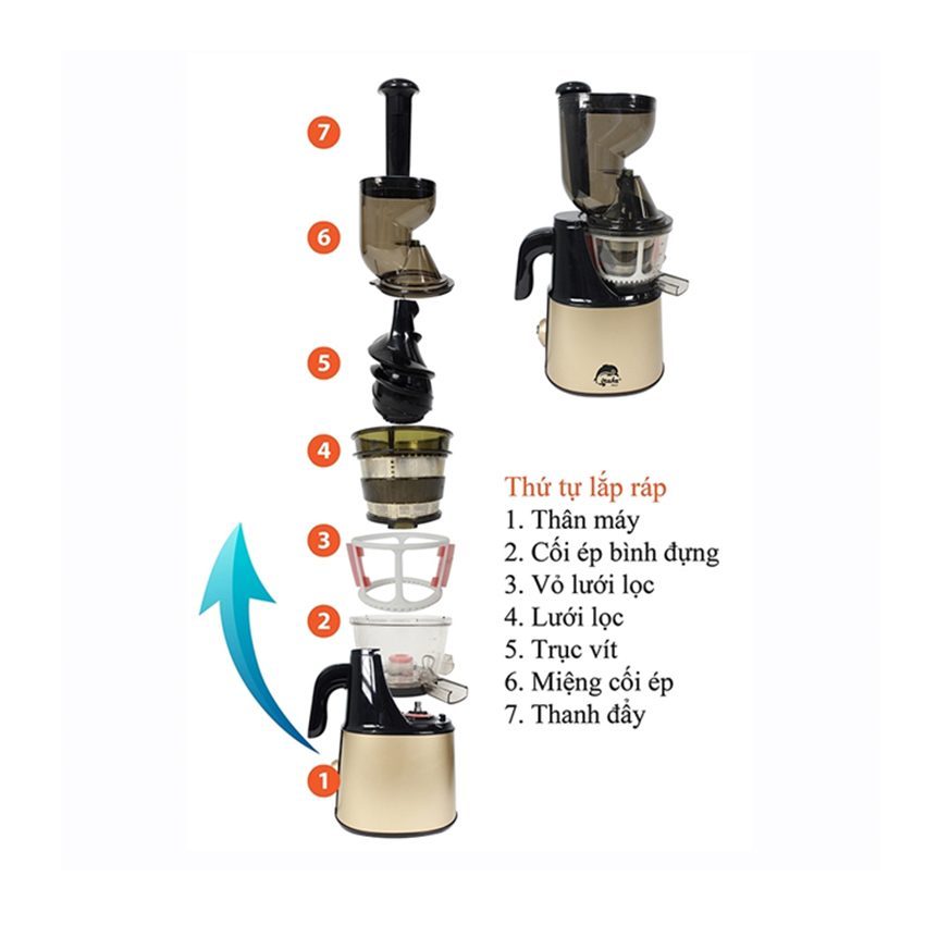 Máy ép chậm Iruka I-52 - Hàng chính hãng