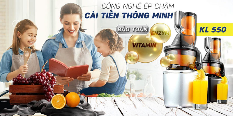 Công nghệ ép chậm của Máy ép chậm Kalite KL-550