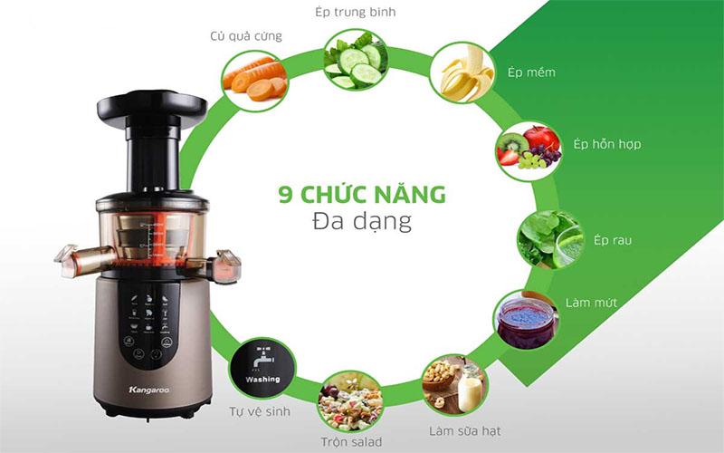 Máy ép chậm Kangaroo KG180SJD - Hàng chính hãng