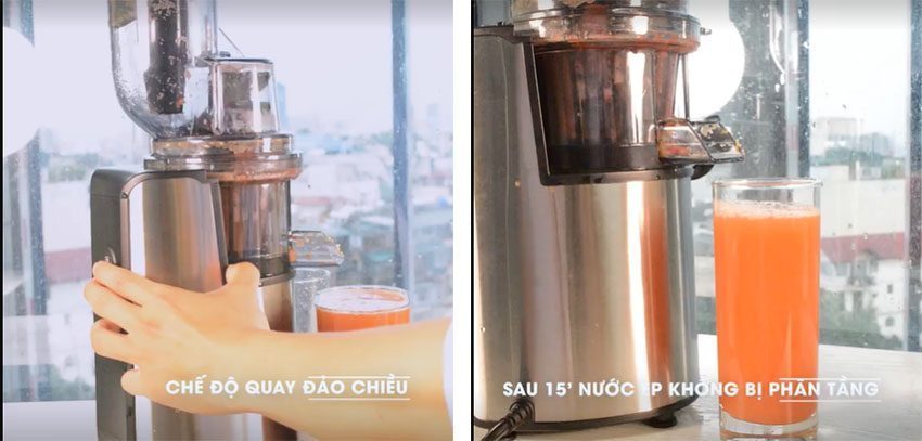 Máy ép chậm Kangaroo KG1B6 với nước ép ít bị phân tầng