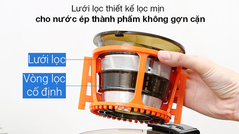 Thiết kế lưới lọc của Máy ép chậm Kangaroo KG200SJ