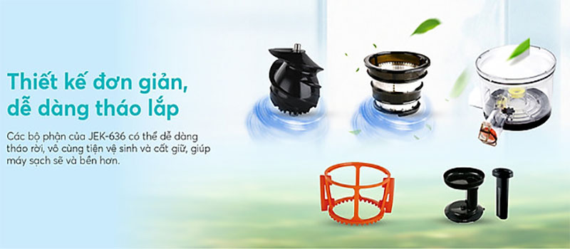 Máy ép chậm Korihome JEK-636 - Hàng chính hãng