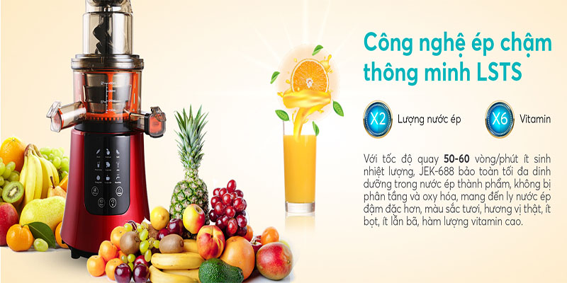 Công nghệ ép của Máy ép chậm Korihome JEK-688