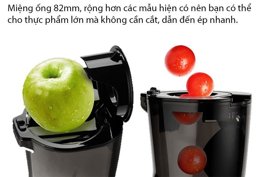 Máy ép chậm Kuvings E7000 vơi thiết kế miệng ống rộng