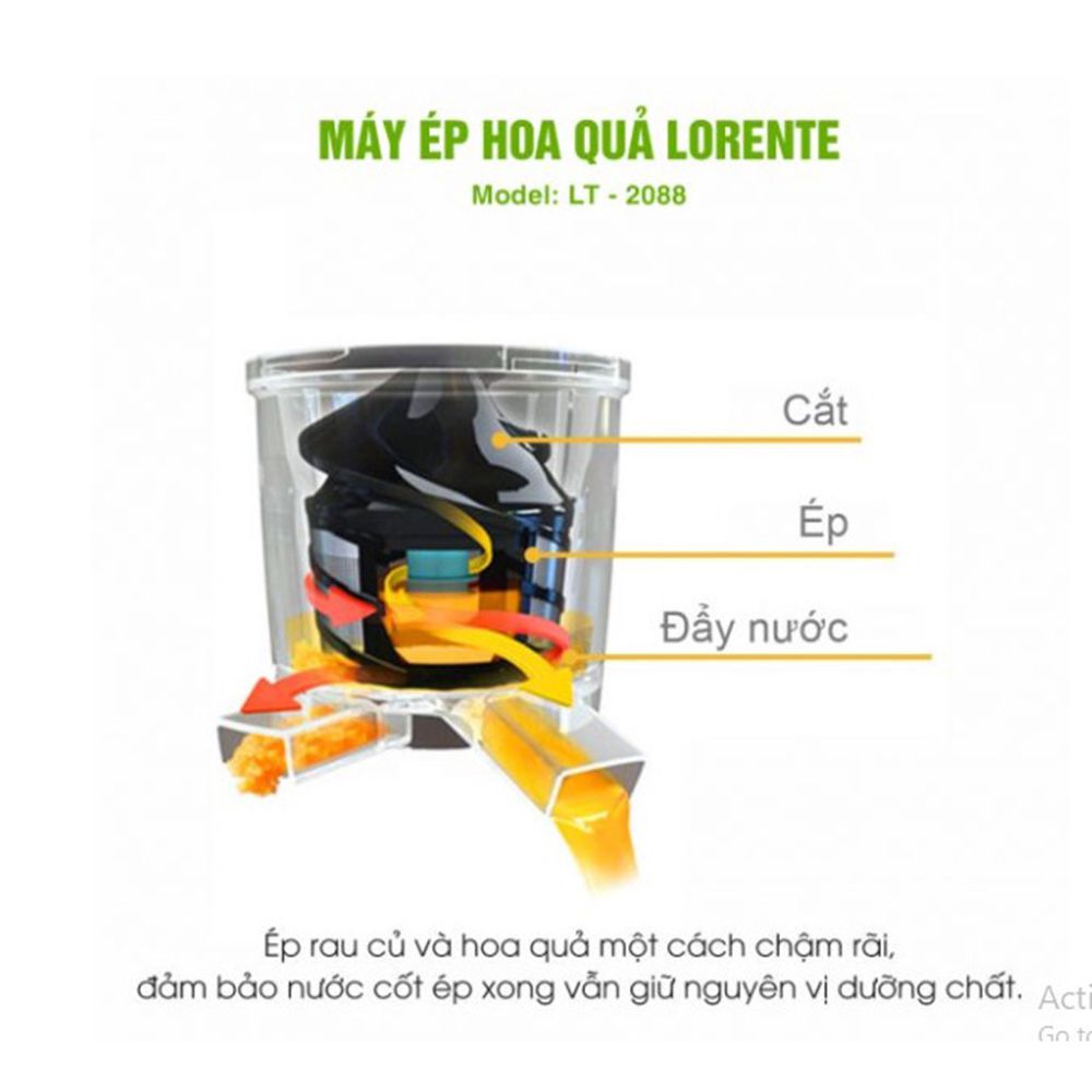 Máy ép chậm Lorente LT-2088 - Hàng chính hãng