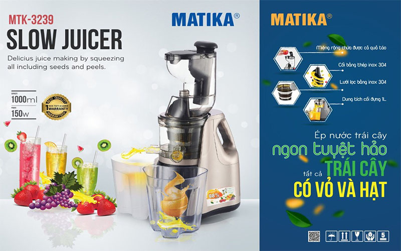 Máy ép chậm Matika MTK-3239