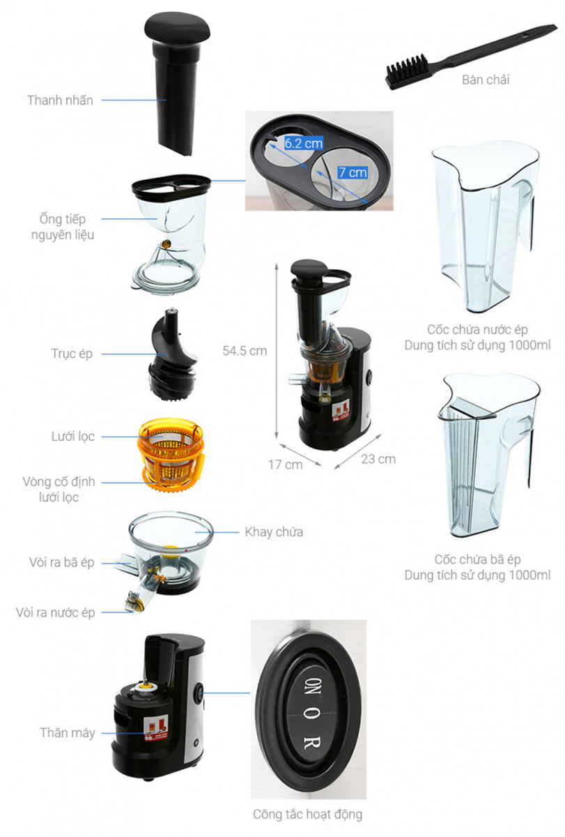 Máy ép chậm Mishio MK-313 - Hàng chính hãng