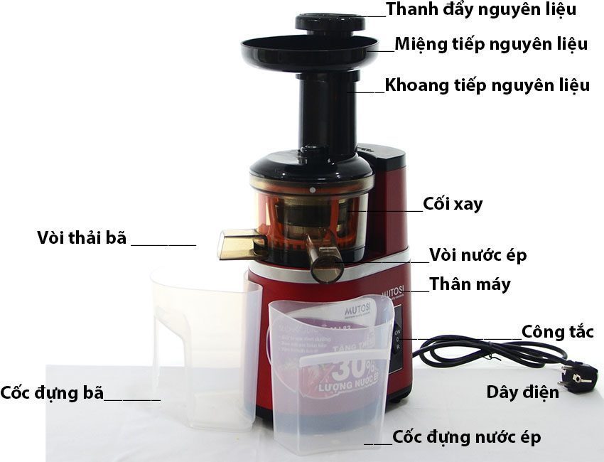 Máy ép chậm Mutosi MJ-83 - Hàng chính hãng