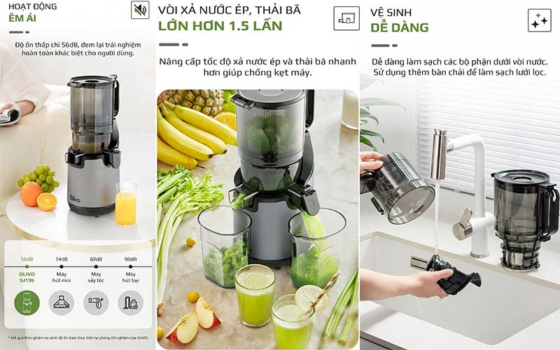 Máy ép chậm Olivo SJ196 - Hàng chính hãng