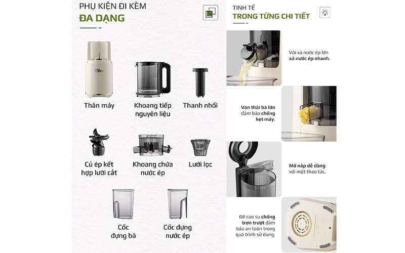 Máy ép chậm Olivo SJ2000 - Hàng chính hãng