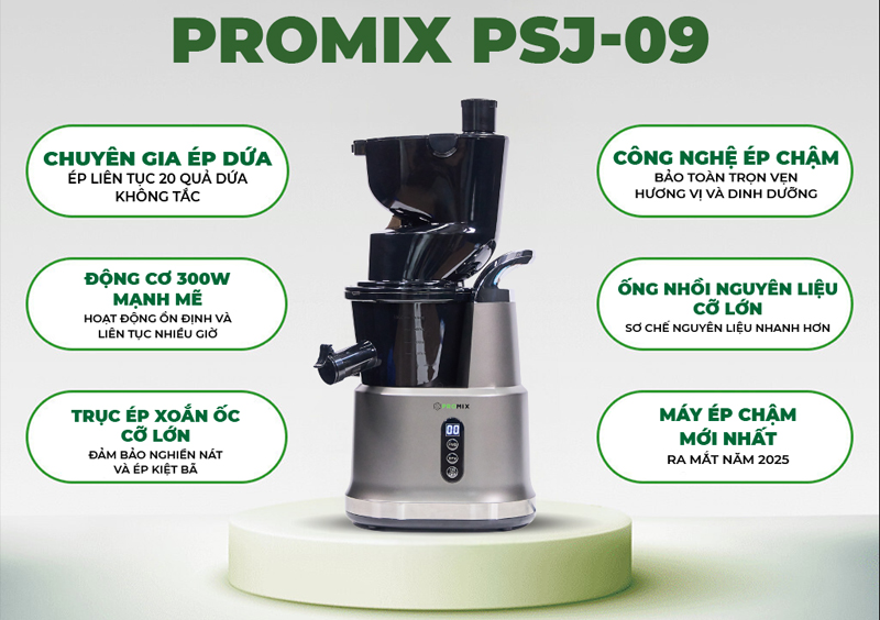 Máy ép chậm Promix PSJ-09 - Hàng chính hãng